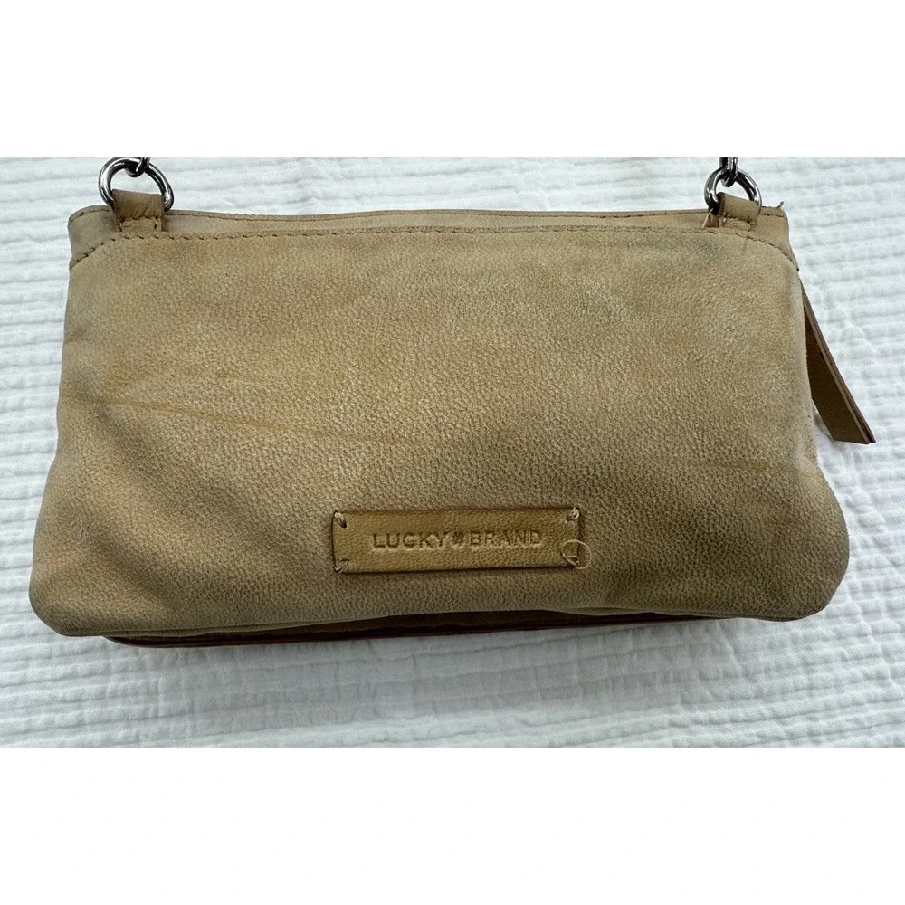 Lucky Brand‎ Western Style Convertible Crossbody Leather Wallet Bag Purse